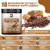 Cafea instant din ciuperci Reishi, Lions Mane. Coama de leu, Chaga, Cordyceps si Coada de curcan pentru energie, claritate mentala si concentrare, stimulare a creierului